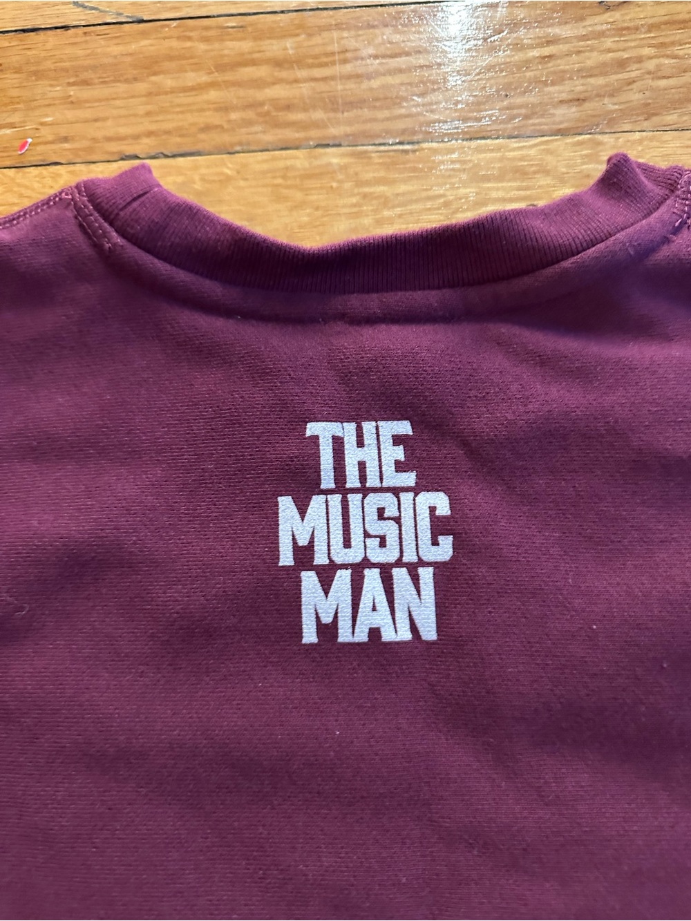 LARGE The Music Man Broadway Burgundy Sweatshirt Gary Conservatory Hugh Jackman - Picture 6 of 6
